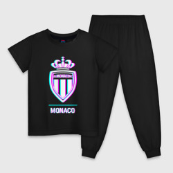 Детская пижама хлопок Monaco FC в стиле glitch