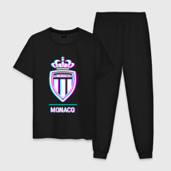 Мужская пижама хлопок Monaco FC в стиле glitch