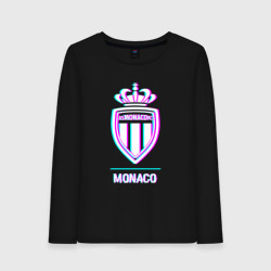 Женский лонгслив хлопок Monaco FC в стиле glitch