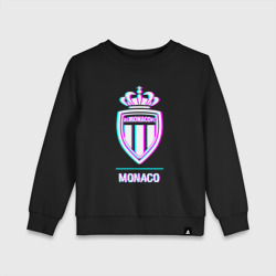 Детский свитшот хлопок Monaco FC в стиле glitch