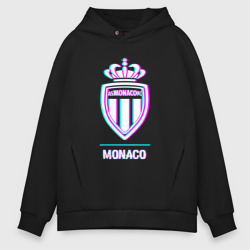 Мужское худи Oversize хлопок Monaco FC в стиле glitch