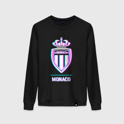 Женский свитшот хлопок Monaco FC в стиле glitch