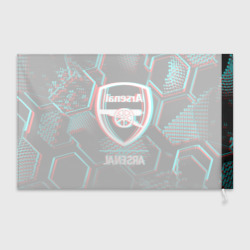 Флаг 3D Arsenal FC в стиле glitch на темном фоне - фото 2