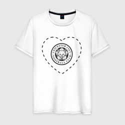 Лого Leicester City в сердечке – Мужская футболка хлопок с принтом купить со скидкой в -20%