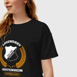 Женская футболка хлопок Oversize Лого Hoffenheim и надпись legendary football club - фото 2