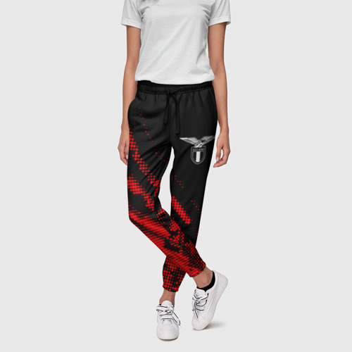 Женские брюки 3D с принтом Lazio sport grunge, фото на моделе #1