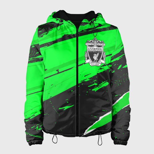 Женская куртка 3D с принтом Liverpool sport green, вид спереди #2