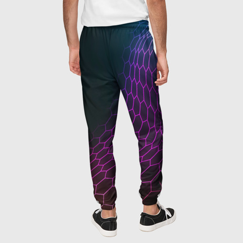 Мужские брюки 3D с принтом Galatasaray футбольная сетка, вид сзади #2