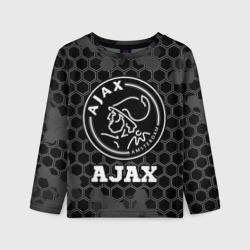 Детский лонгслив 3D Ajax sport на темном фоне