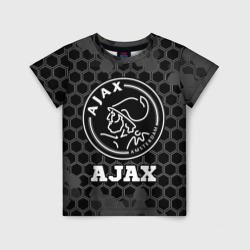 Детская футболка 3D Ajax sport на темном фоне