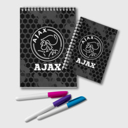 Блокнот Ajax sport на темном фоне