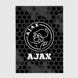 Постер Ajax sport на темном фоне