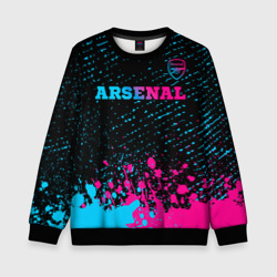 Детский свитшот 3D Arsenal - neon gradient посередине