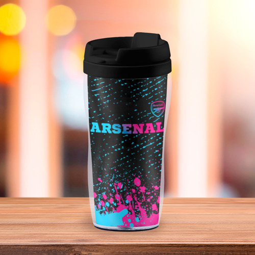 Термокружка-непроливайка Arsenal - neon gradient посередине - фото 3