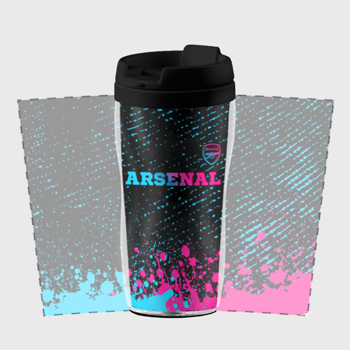 Термокружка-непроливайка Arsenal - neon gradient посередине - фото 2