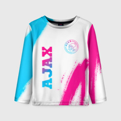 Детский лонгслив 3D Ajax neon gradient style вертикально