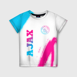 Ajax neon gradient style вертикально – Детская футболка 3D с принтом купить со скидкой в -33%