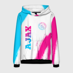 Мужская толстовка 3D Ajax neon gradient style вертикально