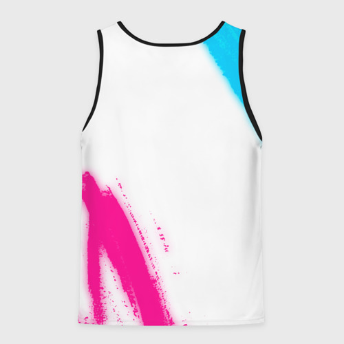 Мужская майка 3D Ajax neon gradient style вертикально, цвет 3D печать - фото 2