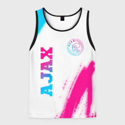 Мужская майка 3D Ajax neon gradient style вертикально