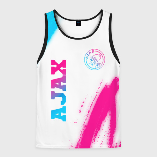 Мужская майка 3D Ajax neon gradient style вертикально, цвет 3D печать