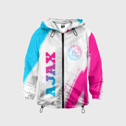 Детская ветровка 3D Ajax neon gradient style вертикально