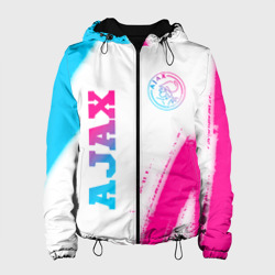 Женская куртка 3D Ajax neon gradient style вертикально