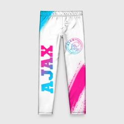 Детские леггинсы 3D Ajax neon gradient style вертикально