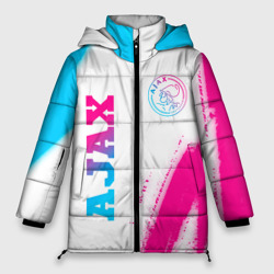 Женская зимняя куртка Oversize Ajax neon gradient style вертикально