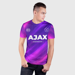 Мужская футболка 3D Slim Ajax legendary sport grunge - фото 2