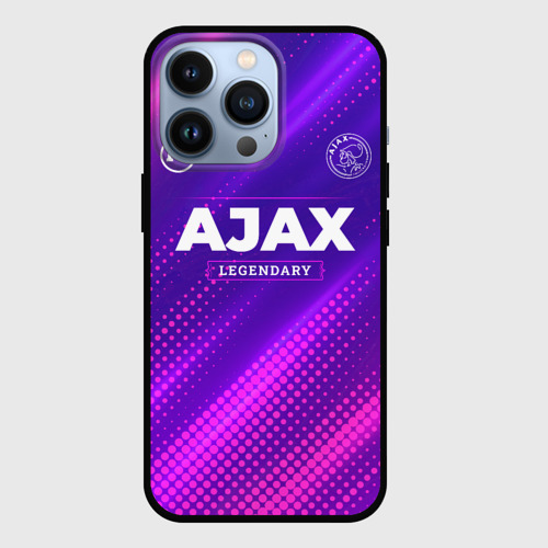 Чехол для iPhone 13 Pro с принтом Ajax legendary sport grunge, вид спереди #2