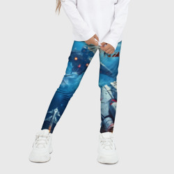 Детские леггинсы 3D Mass Effect - space neon - фото 2