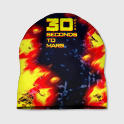 Шапка 3D Thirty Seconds to Mars огненное лого