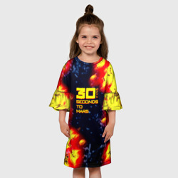 Детское платье 3D Thirty Seconds to Mars огненное лого - фото 2