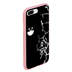 Чехол для iPhone 7Plus/8 Plus матовый Pink floyd текстура рок - фото 2