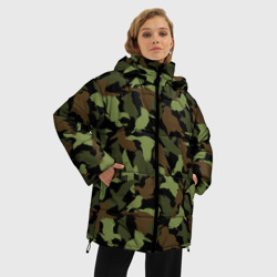 Женская зимняя куртка Oversize Разные птицы - камуфляж - фото 2