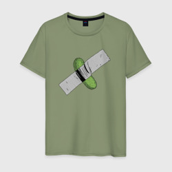Огурец на скотче – Мужская футболка хлопок с принтом купить со скидкой в -20%