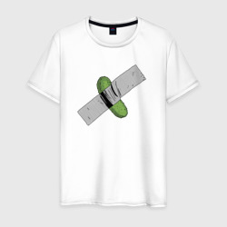 Огурец на скотче – Мужская футболка хлопок с принтом купить со скидкой в -20%