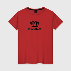 Женская футболка хлопок Skoda Kodla black