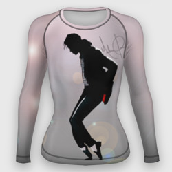 Женский рашгард 3D Майкл Джексон под прожекторами  - с автографом 