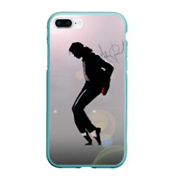 Чехол для iPhone 7Plus/8 Plus матовый Майкл Джексон под прожекторами  - с автографом 