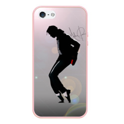 Чехол для iPhone 5/5S матовый Майкл Джексон под прожекторами  - с автографом 
