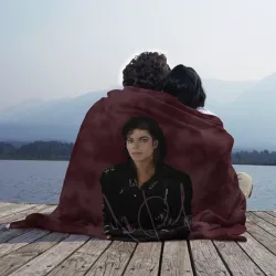 Плед 3D Michael Jackson на бордовом фоне - фото 2