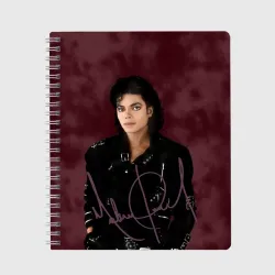 Тетрадь Michael Jackson на бордовом фоне