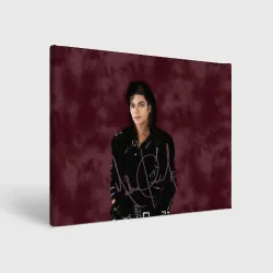 Холст прямоугольный Michael Jackson на бордовом фоне