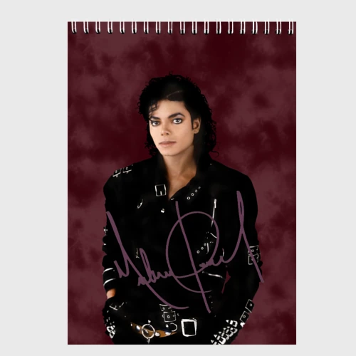 Скетчбук Michael Jackson на бордовом фоне