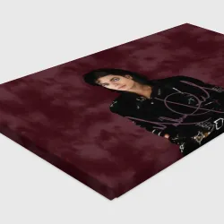 Холст прямоугольный Michael Jackson на бордовом фоне - фото 3