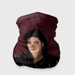 Бандана-труба 3D Michael Jackson на бордовом фоне