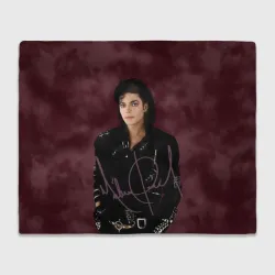 Плед 3D Michael Jackson на бордовом фоне