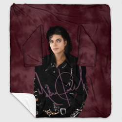 Michael Jackson на бордовом фоне – Плед с рукавами с принтом купить